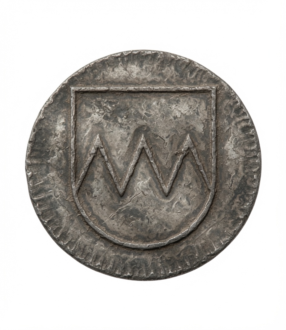 The Bishop's Favor, obverse: a shield bearing the Franconian rake.